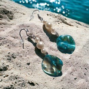 Mother Of Pearl Vintage Earrings Women Jewelry Boho Beach Core Costume Fashion